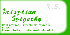 krisztian szigethy business card